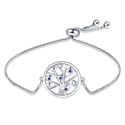 Bracelet Arbre de Vie aux Accents de Pierre Bleue
