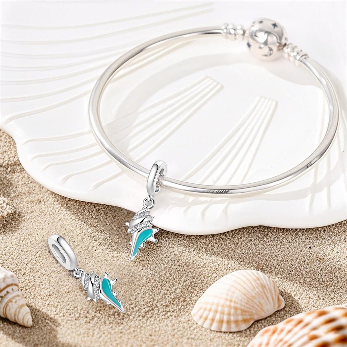 Charm Pendant Conque Turquoise