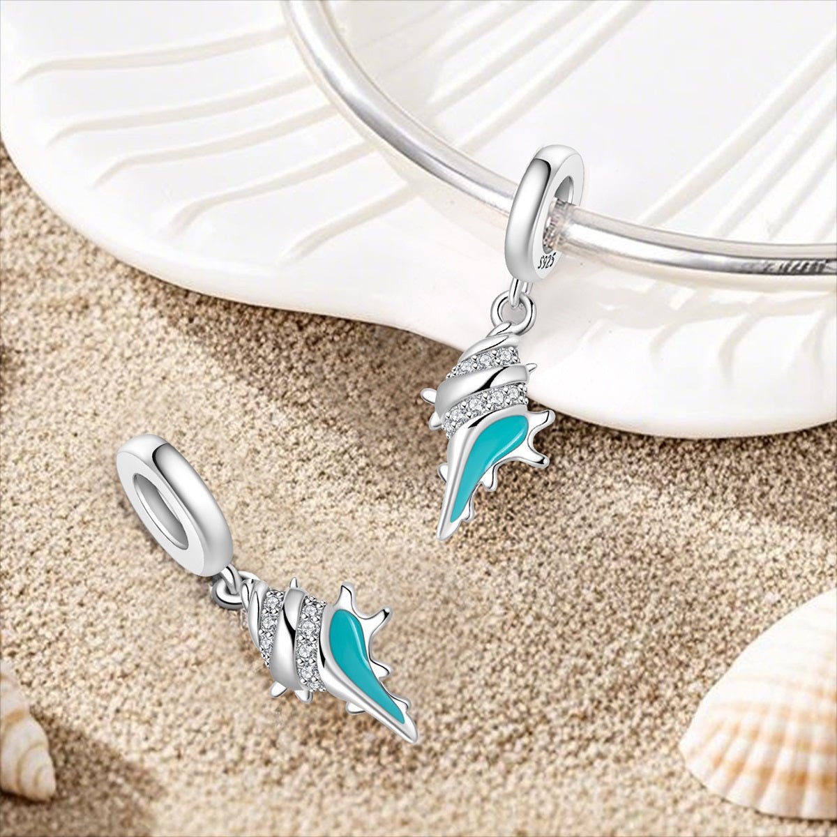 Charm Pendant Conque Turquoise