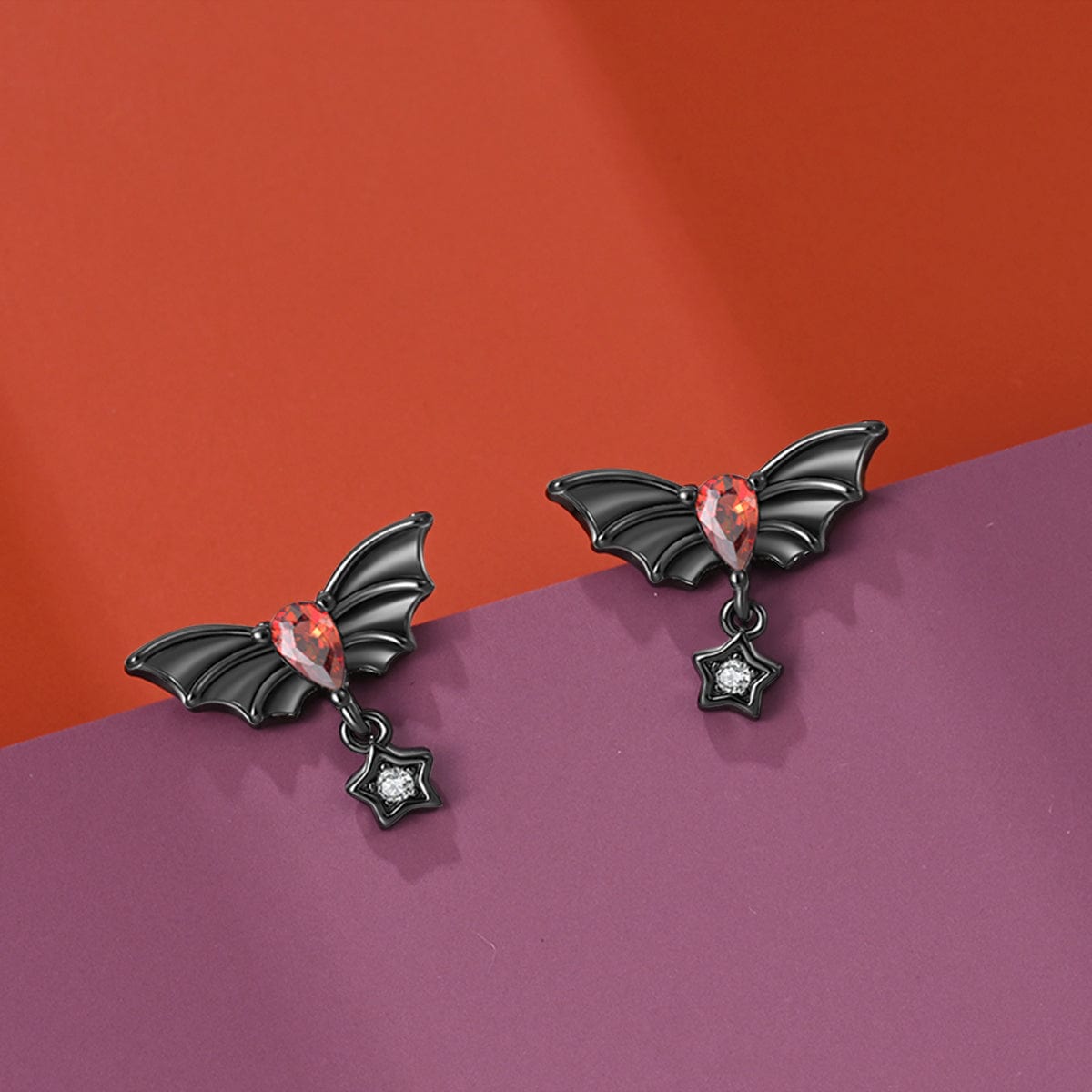 Boucles d'Oreilles Pendantes Chauve-Souris du Crépuscule