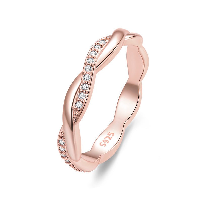 Bague Anneau Pavé Torsadé Radiance