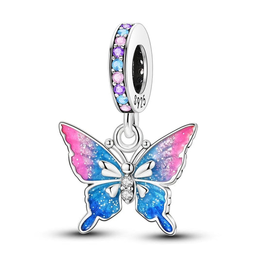 Charm Pendant Papillon Bicolore