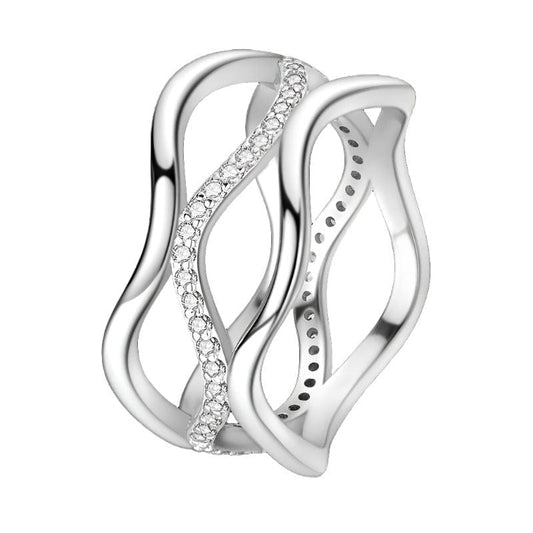 Bague Argent Forme Vague