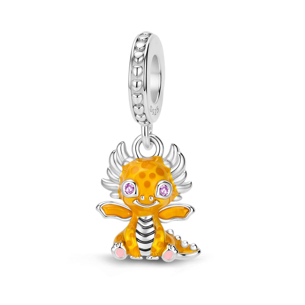 Charm Pendant Bébé Dragon Jaune
